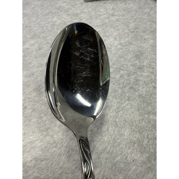 2 pc Vtg Amefa Holland Tulip Time Table Spoons Stainless Flatware Retired MCM - Picture 5 of 7